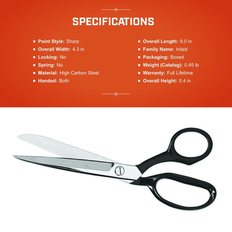 Wiss Crescent Wiss 9-1/4" Industrial Inlaid Shears - 29N - Image 5